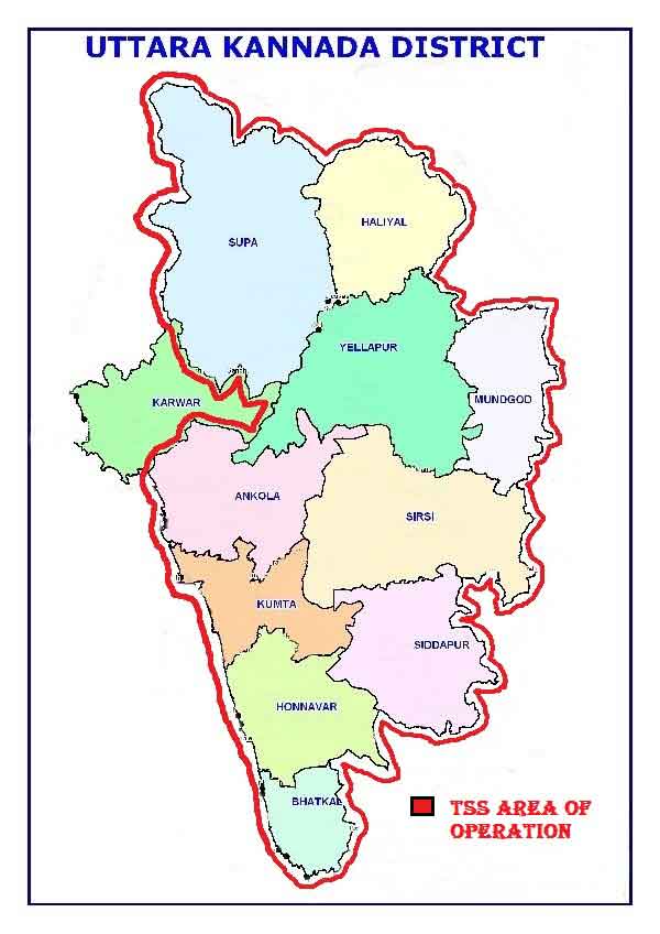 Uttara Kannada District Map